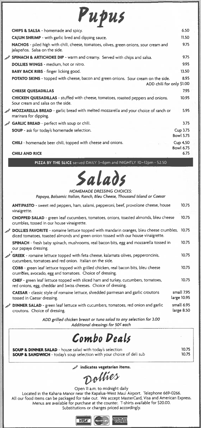 Salads and Pupus